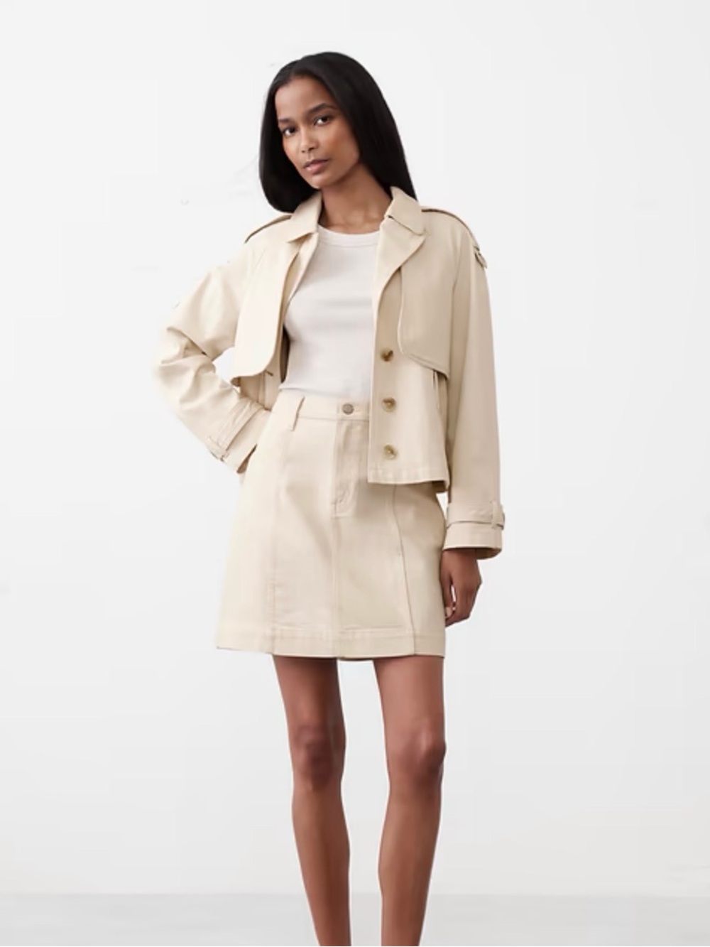 Banana Republic Pieced Denim Mini Skirt
